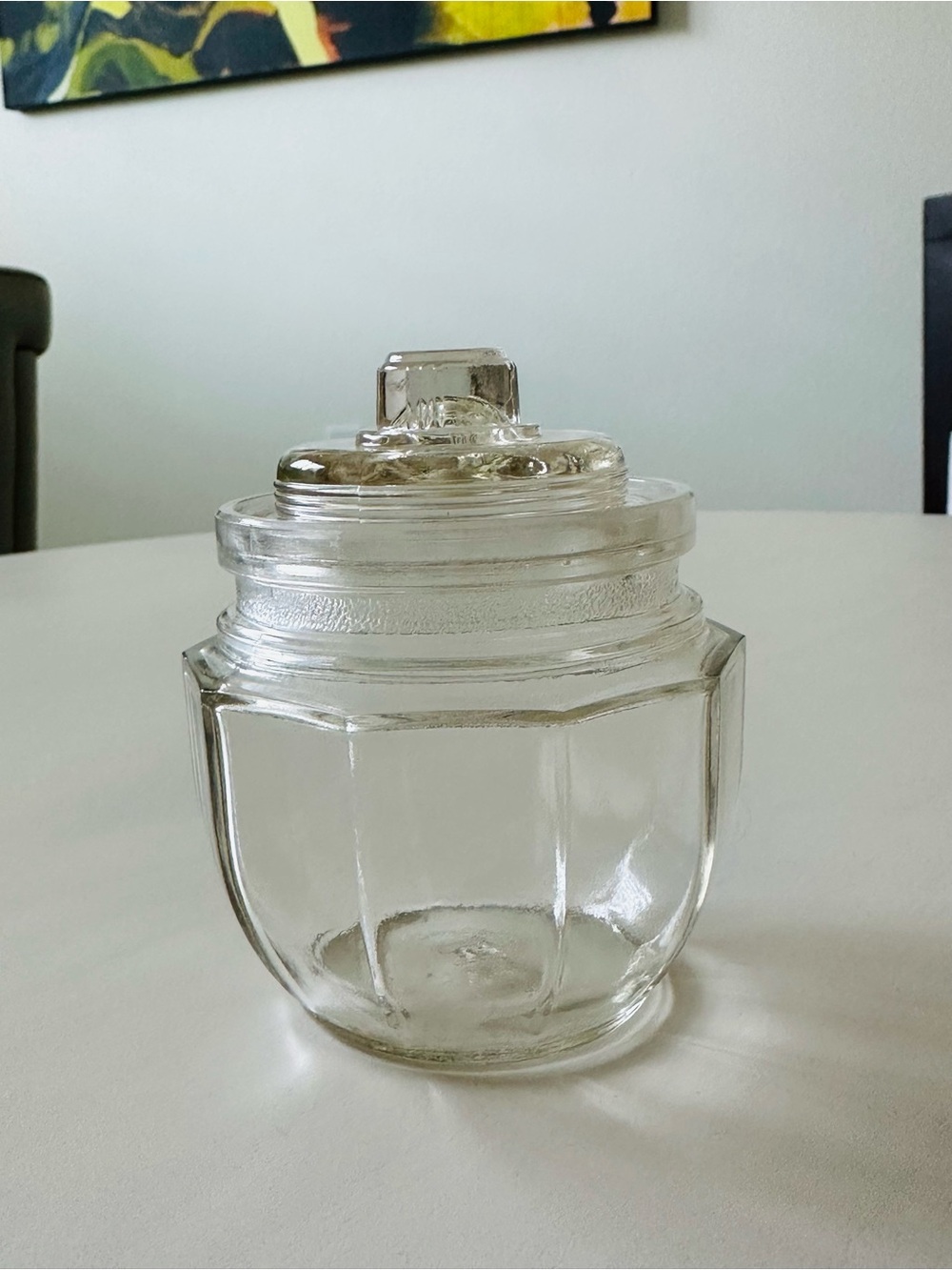 Clear Glass Storage Jar with Lid